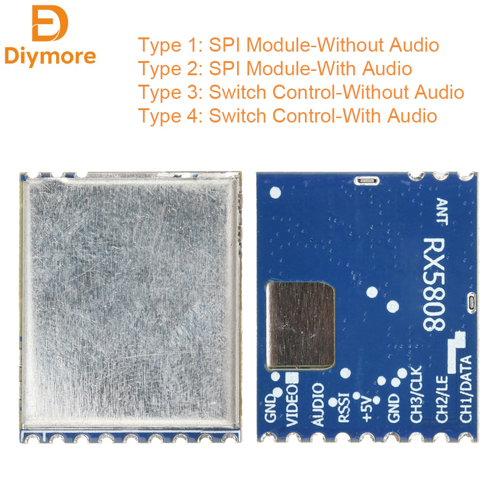 Diy Electronics Videos - RX5808 4.9G-5.8G Audio-ontvanger SPI Controle Draadloze