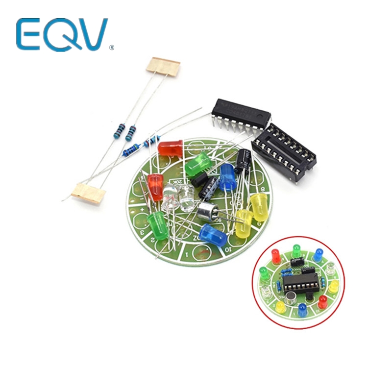 Diy Electronics News - CD4017 kleurrijke spraakbesturing roterende LED-lichtset elektronische