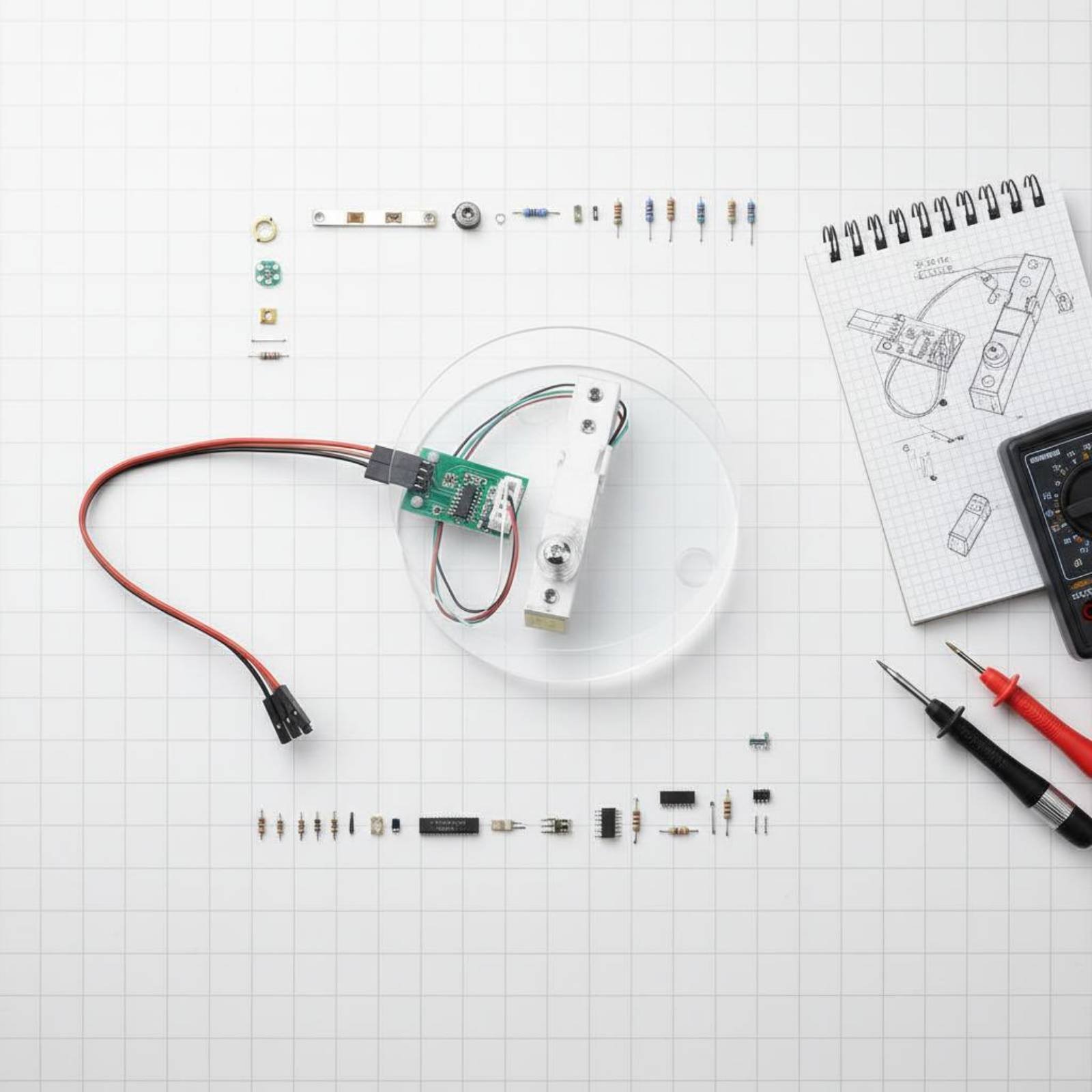 Diy Electronics Guide - HX711 Weegtransducerkit Hoge nauwkeurigheid DIY elektronische