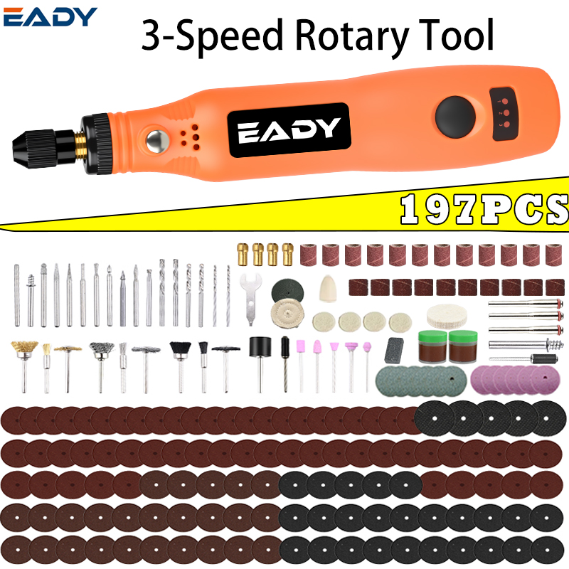 Diy Kit Elektronik - USB draadloze roterende gereedschapsset – mini-elektrische