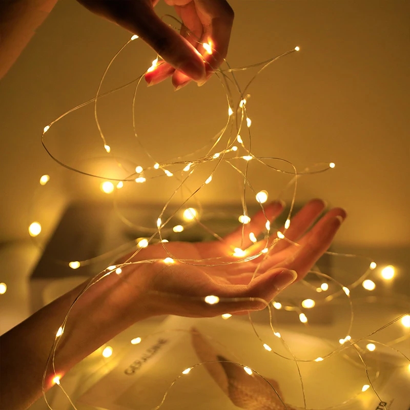 Diy Electronics News - LED-kerstverlichting String Button Batterij Licht Woondecoratie