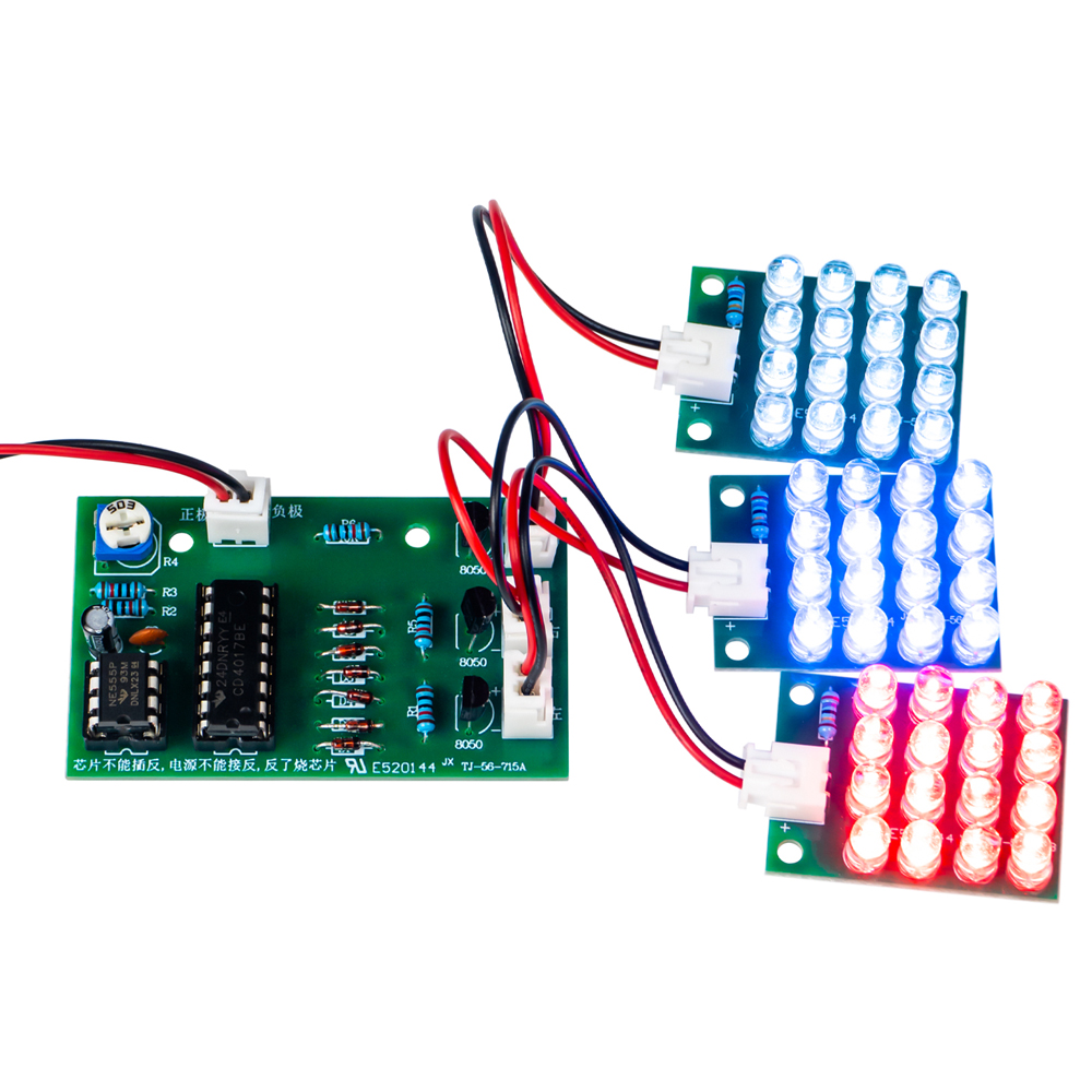 Diy Electronics News - DIY Elektronische Kit LED Driekleurig Knipperlicht