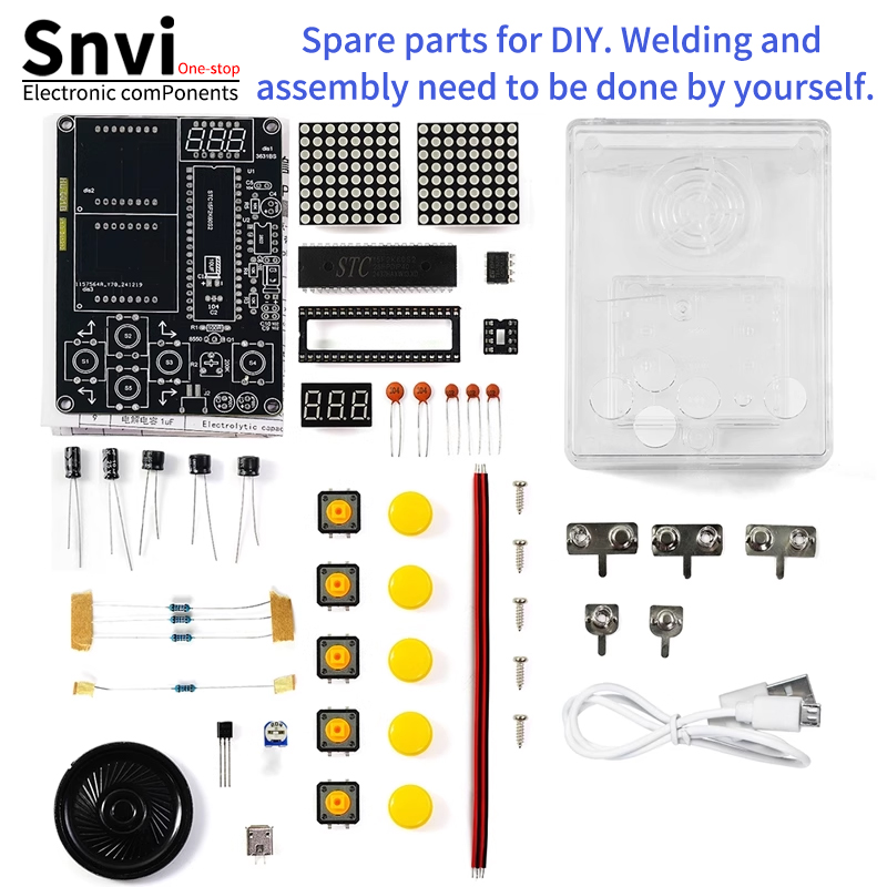 Diy Electronics Com - Snvi DIY Pixel Game Console Kit