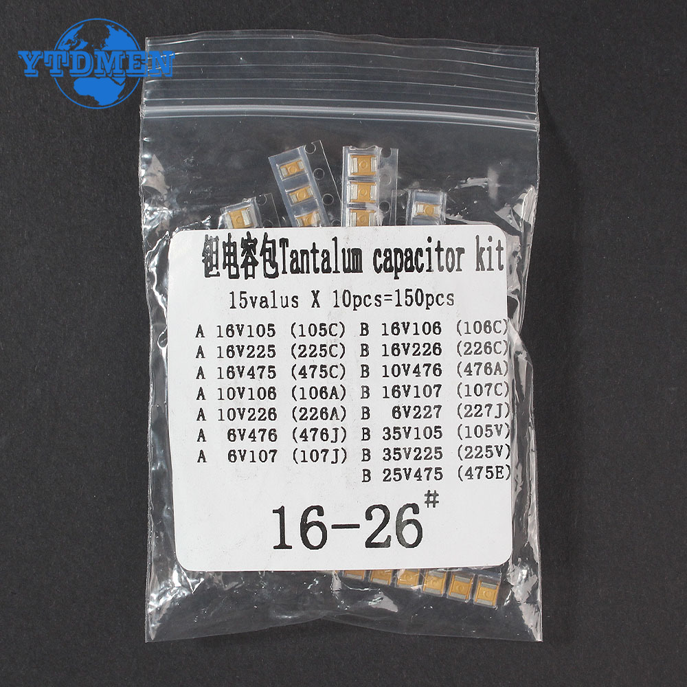 150PCS SMD Tantaalcondensator  - Capacitor Kit Assortment recensie en prijs