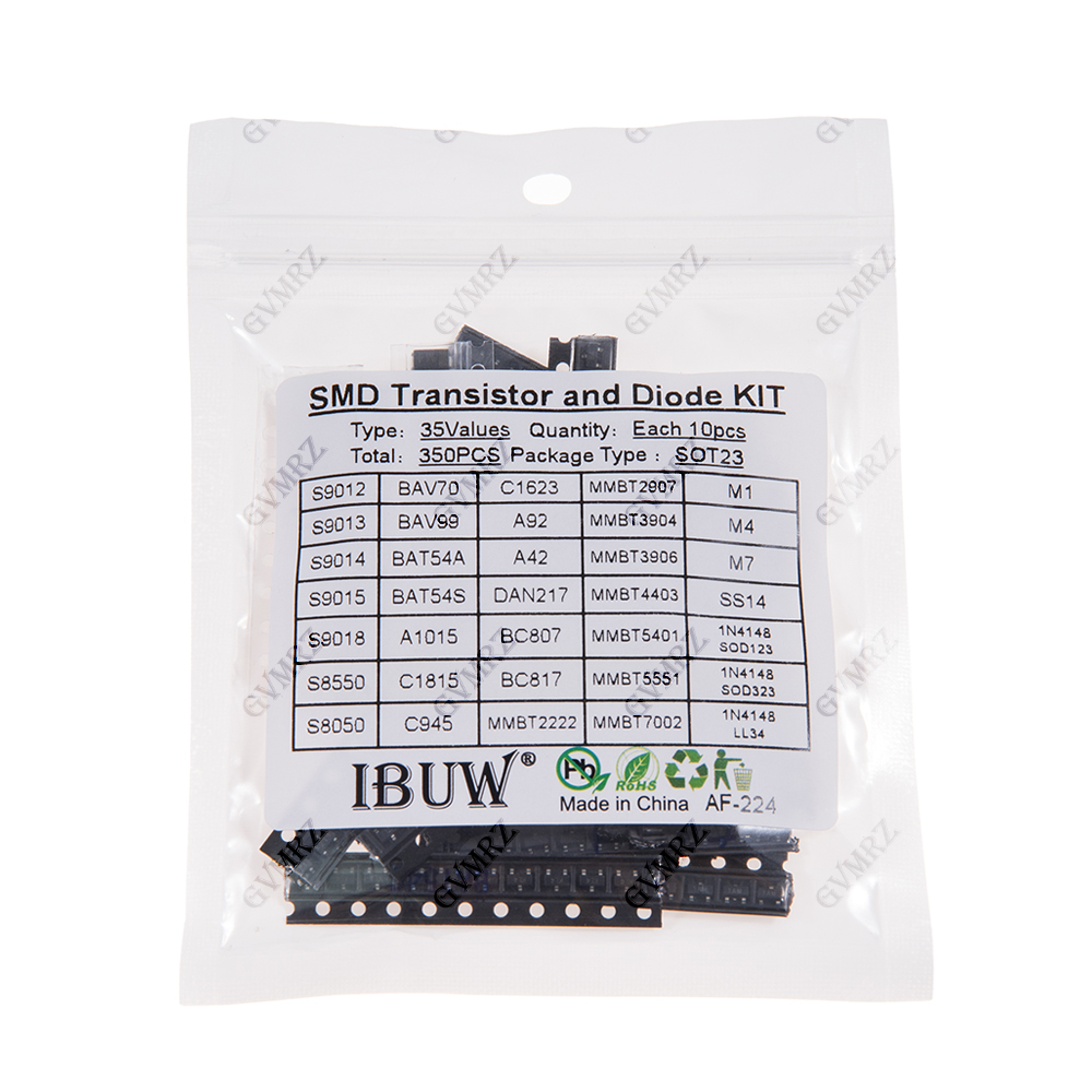 350PCS 35 waarden SMD-transist - Diy Electronics Com recensie en prijs