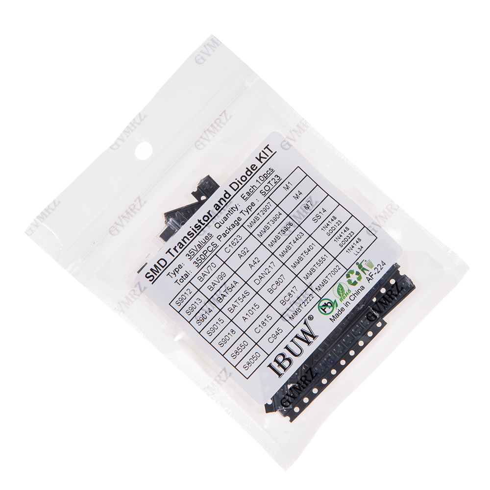 350PCS 35 waarden SMD-transist - Diy Electronics Com recensie en prijs
