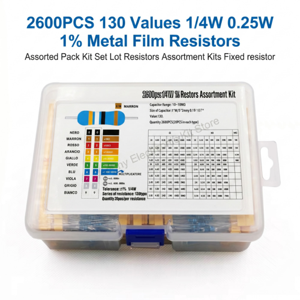 2600 stuks metaalfilmweerstand - Diy Electronics Com recensie en prijs