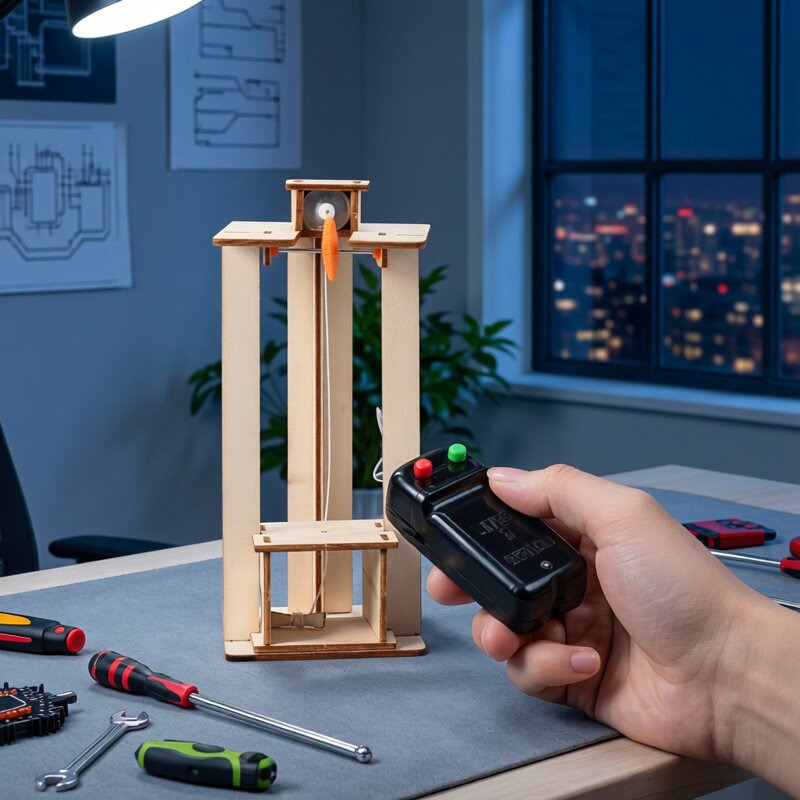 DIY Elektrische Lift Model Puz - Diy Kit Elektronik recensie en prijs