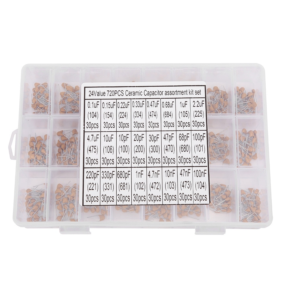 720 stuks 24 soorten keramisch - Capacitor Kit Assortment recensie en prijs