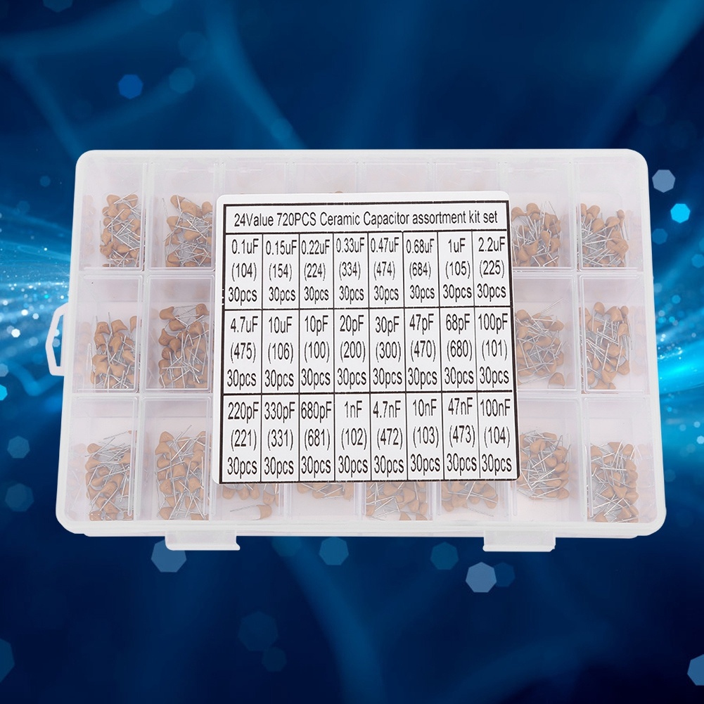 720 stuks 24 soorten keramisch - Capacitor Kit Assortment recensie en prijs