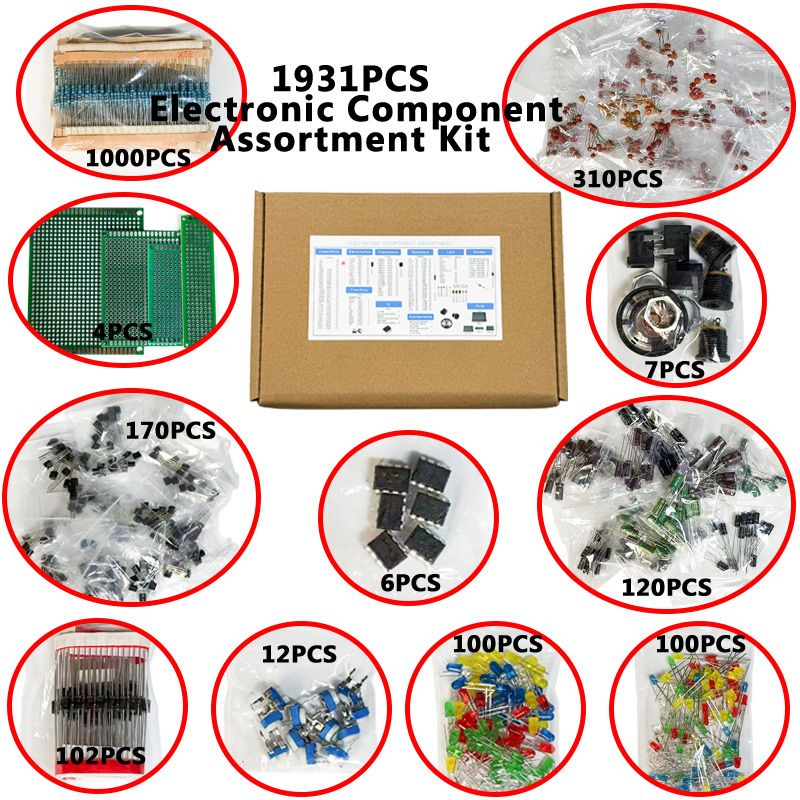 1900 stuks elektronische compo - Diy Electronics Com recensie en prijs