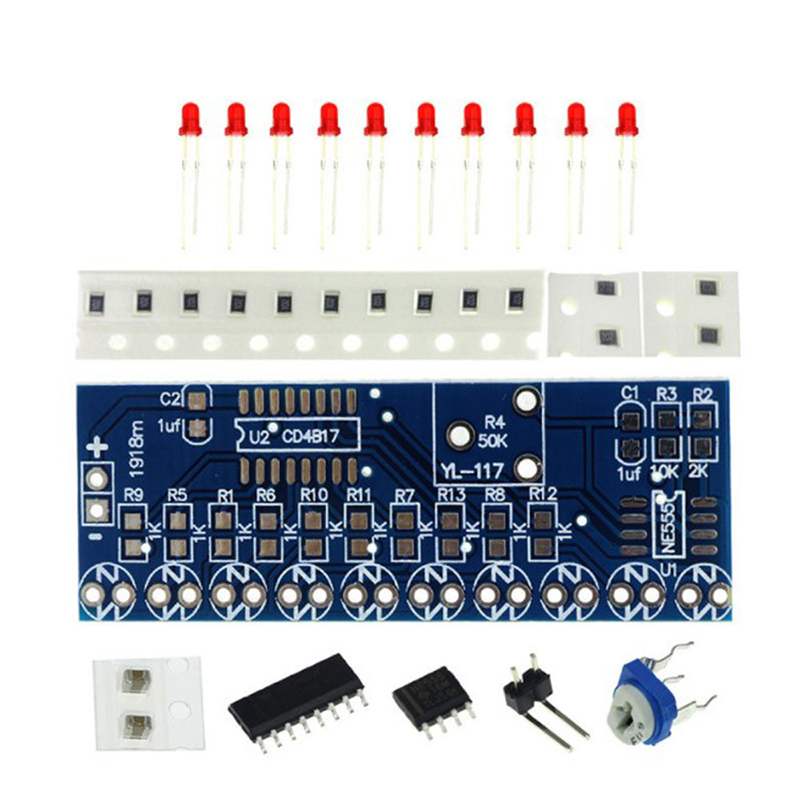 NE555+CD4017 Running LED Flow  - Diy Electronics News recensie en prijs