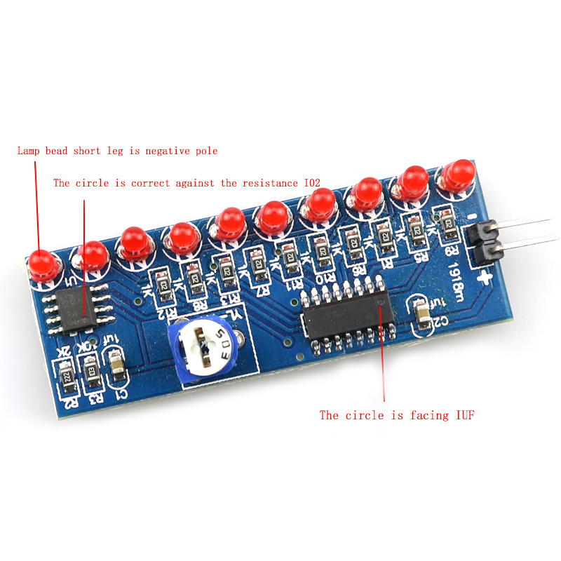 NE555+CD4017 Running LED Flow  - Diy Electronics News recensie en prijs